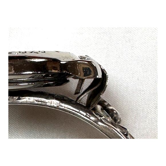 NAVAJO Sterling Silver Watch Bracelet Marked Native by Daniel Wood Heavy - Picture 11 of 12